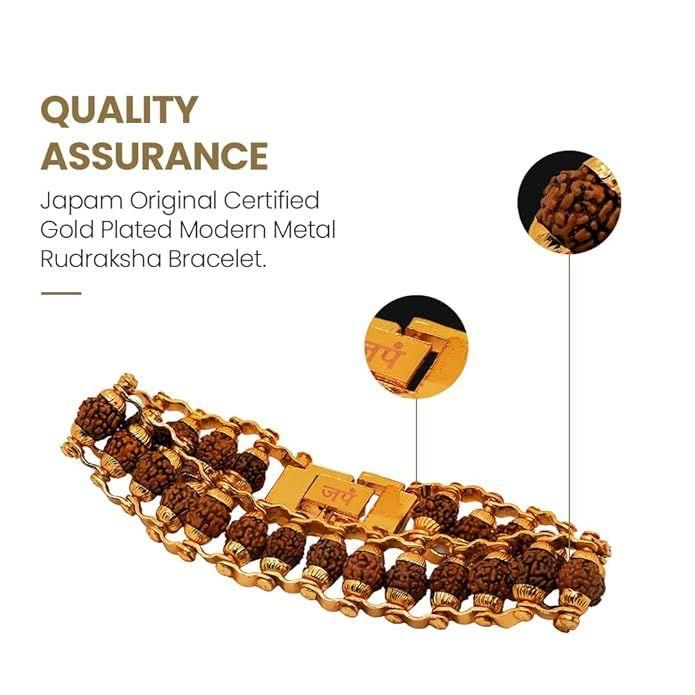 Mystic Aura-Plated Rudraksha Bracelet