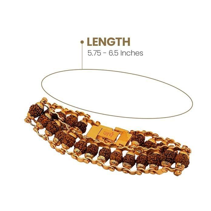 Mystic Aura-Plated Rudraksha Bracelet