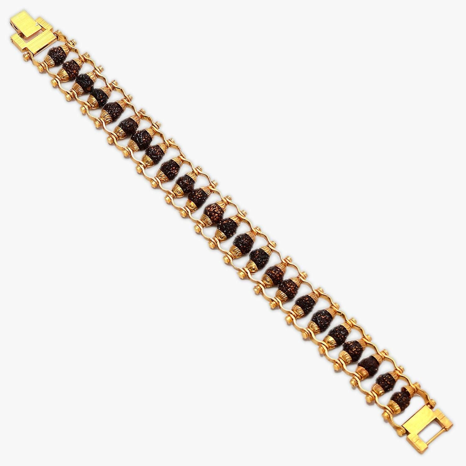 Mystic Aura-Plated Rudraksha Bracelet